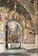 ANDREA DA FIRENZE Frescoes on the central wall oil painting reproduction